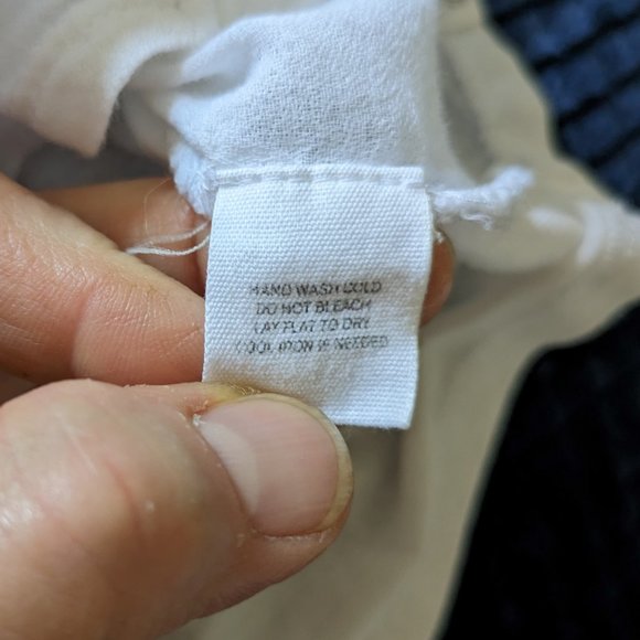 Element white embroidered viscose/cotton boho racerback top Sz M/L - Picture 6 of 9